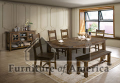 Kristen Rustic Oak Dining Table