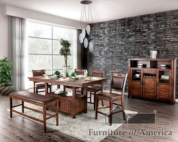 Wichita Light Walnut 7 Pc. Counter Ht. Table Set