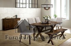 Woodworth Walnut 6 Pc. Dining Table Set w/ Bench