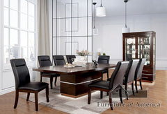 LAWRENCE Dark Cherry Dining Table w/ 1 X 18" Leaf