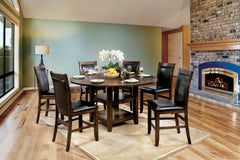 MEAGAN II Brown Cherry Round Counter Ht. Table