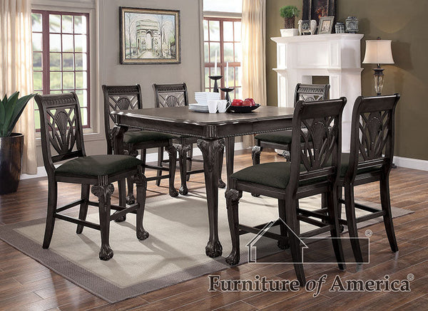 Petersburg Dark Gray 7 Pc. Counter Ht Dining Table Set