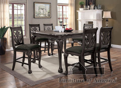 Petersburg Dark Gray 7 Pc. Counter Ht Dining Table Set