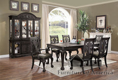 Petersburg Dark Gray 7 Pc. Dining Table Set (2AC+4SC)