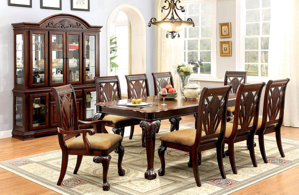 PETERSBURG I Cherry 9 Pc. Dining Table Set (2AC+6SC)