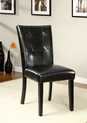 Boulder I Black Leatherette Parson Chair (2/CTN)