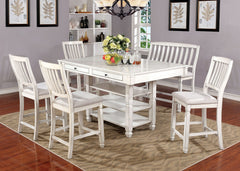 Kaliyah Antique White 7 Pc. Dining Table Set