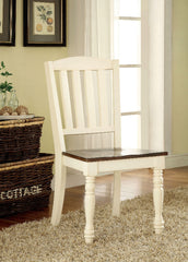 HARRISBURG Vintage White/Dark Oak Side Chair (2/CTN)