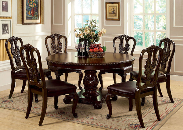 Bellagio Brown Cherry Round Dining Table