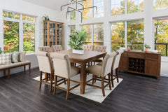 Sania III Rustic Oak 9 Pc. Counter Ht. Dining Table Set