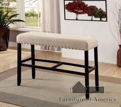 SANIA II Antique Black/Beige Bar Ht. Bench