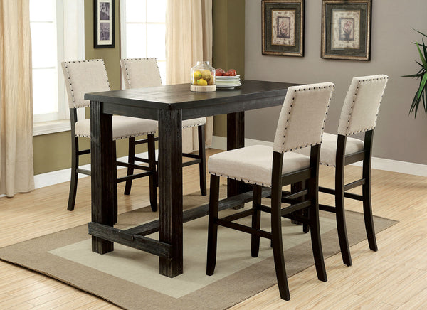 Sania III Antique Black, Gray 5 Pc. Bar Table Set