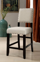 Sania II Antique Black/Beige Counter Ht. Chair (2/CTN)