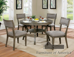 Leeds Gray 5 Pc. Round Dining Table Set