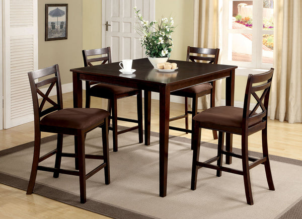 Weston I Espresso 5 Pc. Counter Ht. Table Set