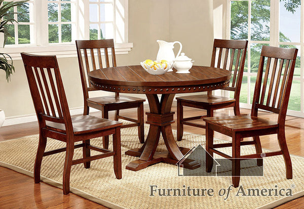 FOSTER I Dark Oak 5 Pc. Dining Table Set