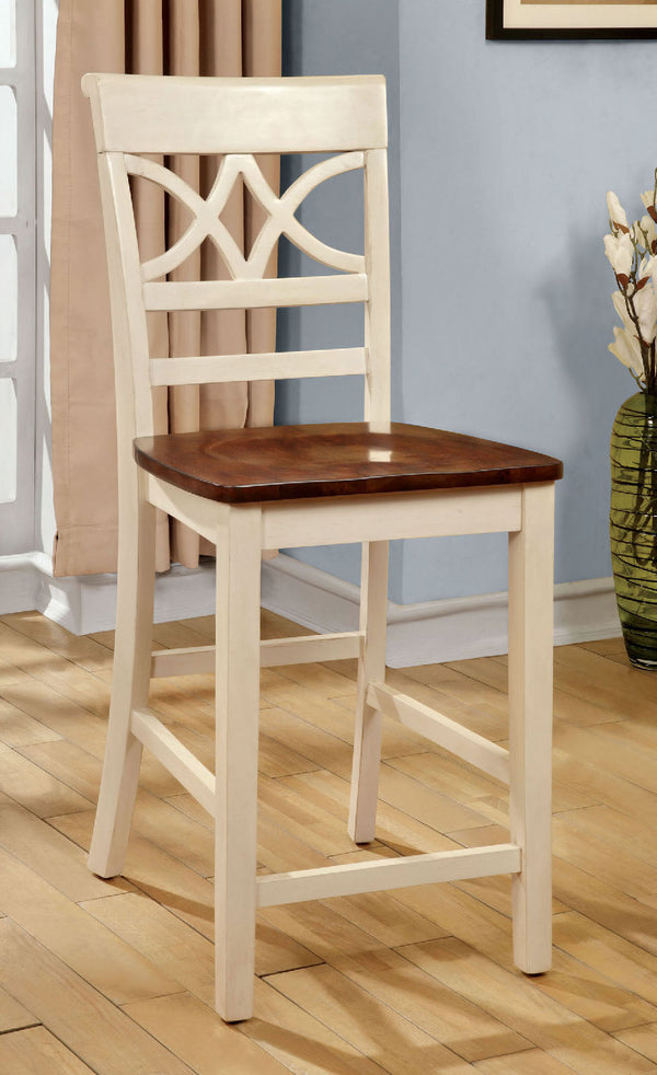 TORRINGTON II Vintage White/Cherry Counter Ht. Chair (2/CTN)