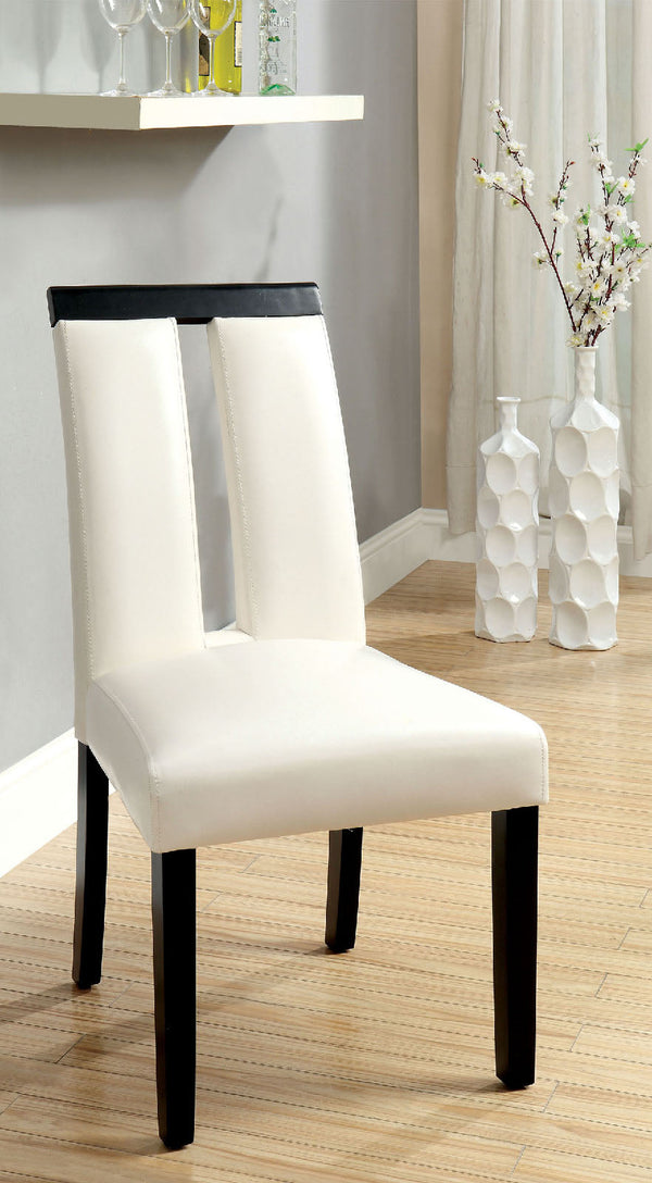 Luminar Black/White Side Chair (2/CTN)