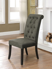 Sania III Gray/Antique Black Side Chair (2/CTN)