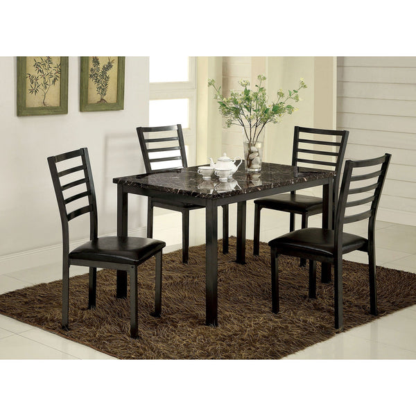 COLMAN Black 5 Pc. Dining Set (48"T+4 K/D SC)
