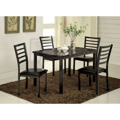 COLMAN Black 5 Pc. Dining Set (48"T+4 K/D SC)