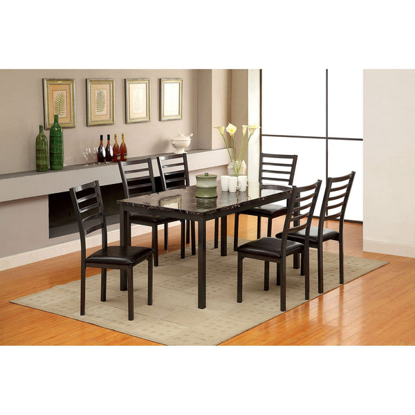 COLMAN Black 5 Pc. Dining Set (60"T+4 K/D SC)