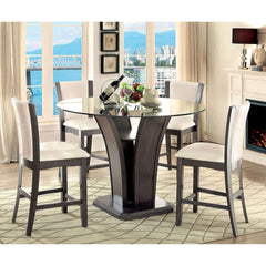 MANHATTAN III Gray 7 Pc. Round Counter Ht. Table Set