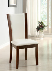 Manhattan I Dark Cherry/White Side Chair, White (2/CTN)
