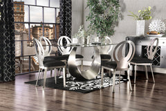 ORLA Silver/Black Dining Table