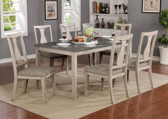 Ann Antique White/Gray 7 Pc. Dining Table Set