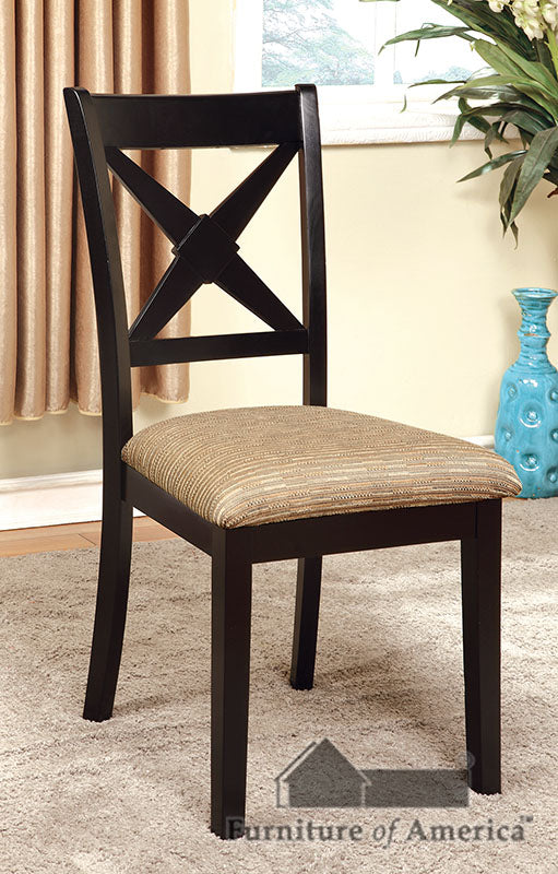 Liberta Black/Beige Side Chair (2/CTN)