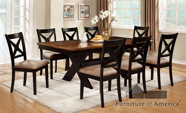 Liberta Dark Oak/Black 7 Pc. Dining Table Set