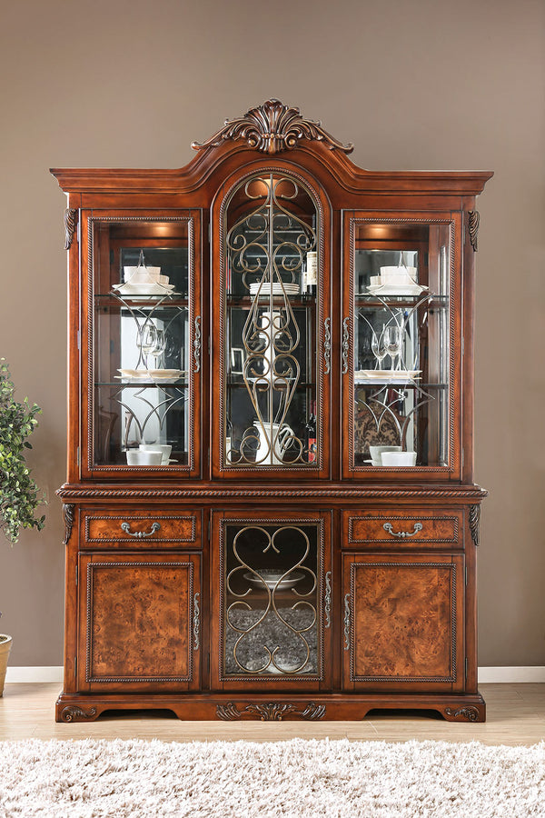 Lucie Brown Cherry Hutch & Buffet