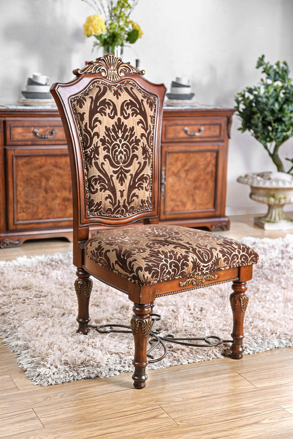 Lucie Brown Cherry Side Chair (2/CTN)