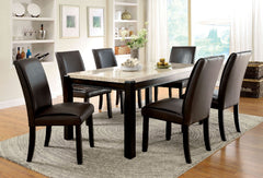 GLADSTONE I Black/Black 7 Pc. Dining Table Set