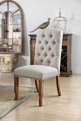 Gianna Rustic Pine/Ivory Side Chair (2/CTN)