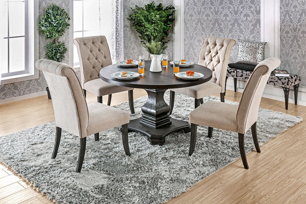 Nerissa Antique Black, Gray 4 Pc. Dining Table Set w/ Bench