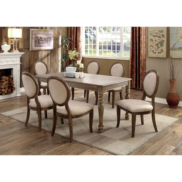 Kathryn Rustic Dark Oak Dining Table, Rustic Oak