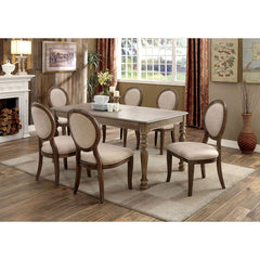 Kathryn Rustic Dark Oak Dining Table, Rustic Oak