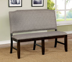 Teagan Dark Walnut/Gray Bench