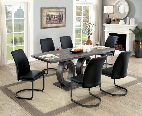 Saskia Gray 7 Pc. Dining Table Set