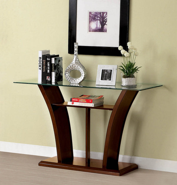 MANHATTAN IV Dark Cherry Sofa Table, Brown Cherry