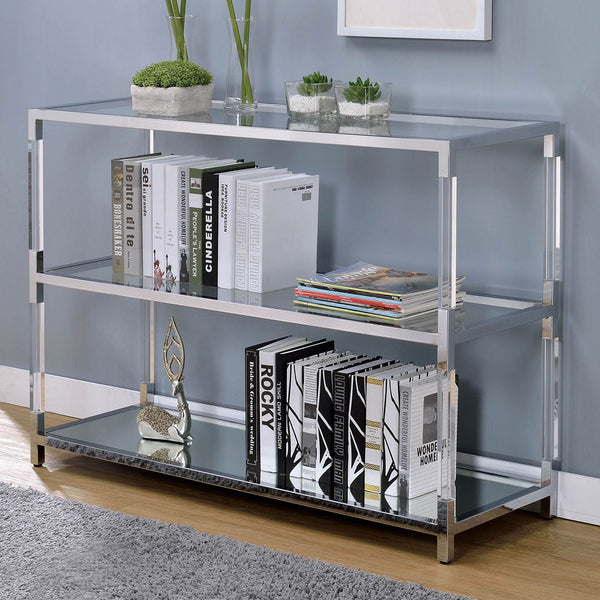 Ludvig Chrome/Clear Sofa Table