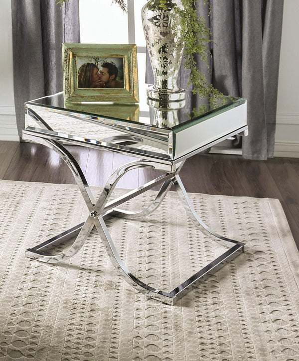 SUNDANCE Chrome End Table, Chrome