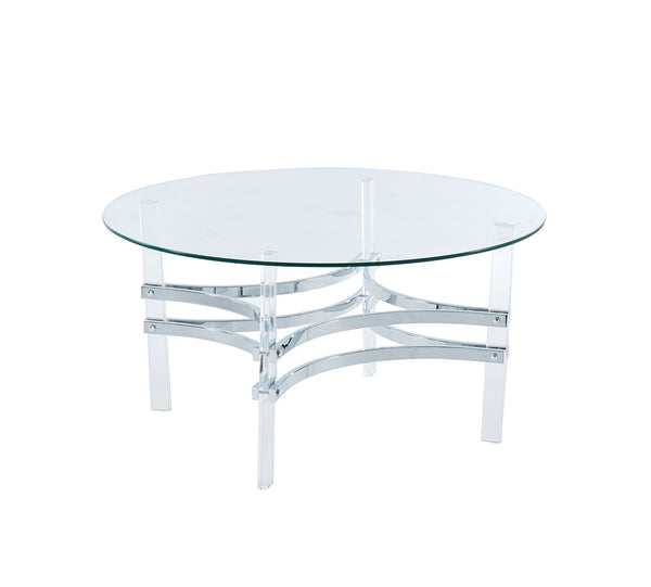 Tirso Chrome Round Coffee Table