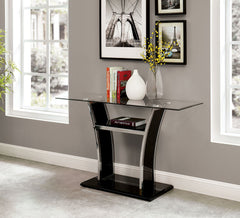 Staten Glossy Black/Chrome Sofa Table