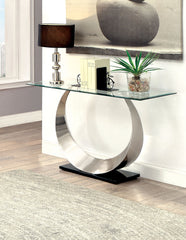 ORLA II Satin Plated/Black Sofa Table