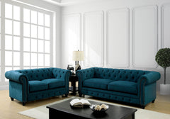 STANFORD Dark Teal Sofa + Love Seat