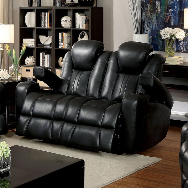 ZAURAK Dark Gray Love Seat w/ 2 Recliners