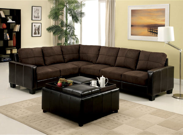 Lavena Chocolate/Espresso Sectional, Chocolate
